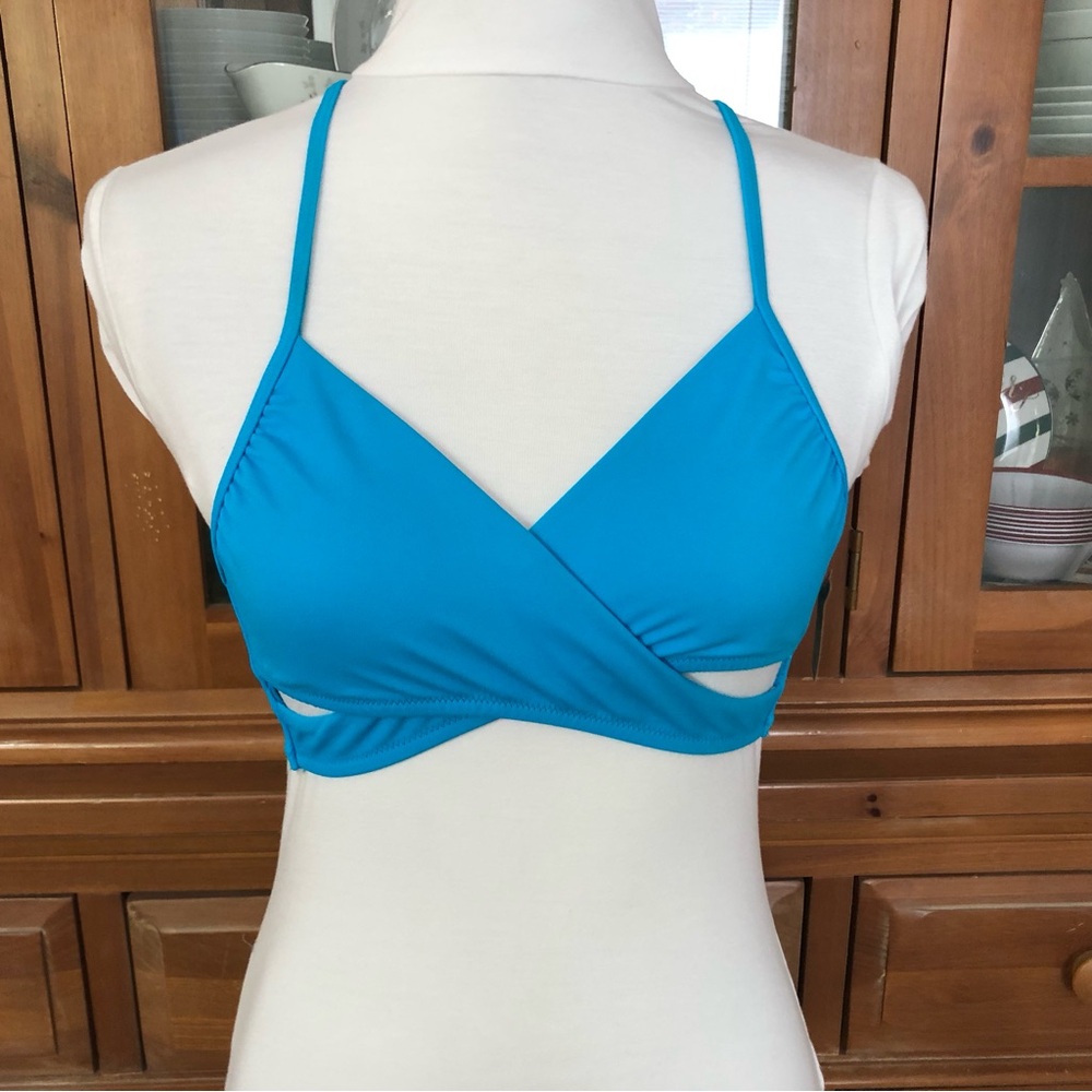 NWT PINK Victoria's Secret Turquoise Wrap Swim Top